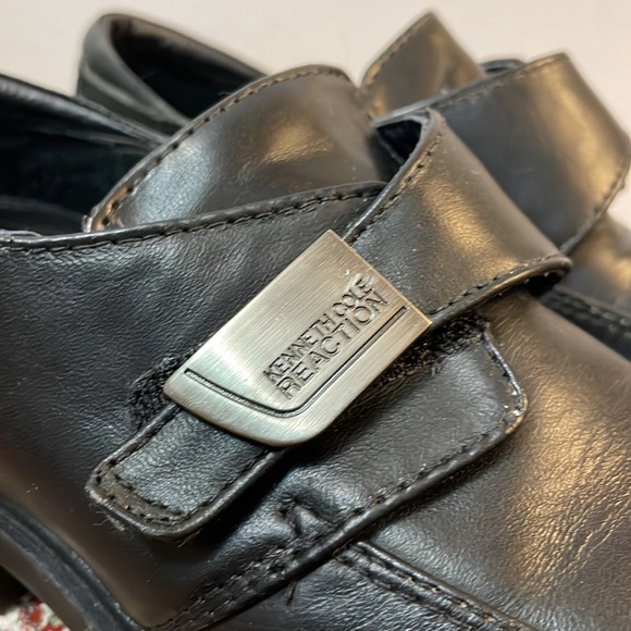 2/$18 Kenneth Cole Black Leather Fast Cash 2 Toddler Dress Shoe Size 12 - Picture 7 of 16